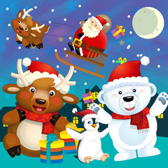 Funny christmas illustration