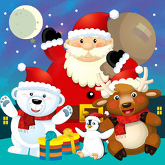 Funny christmas illustration