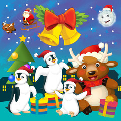 Funny christmas illustration