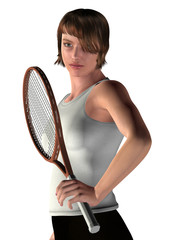 PLAYING TENNIS - 3D