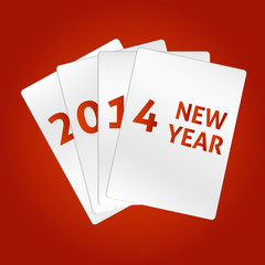 Happy New Year 2014. Vector cards