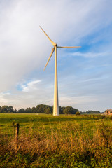 Fototapeta premium Blue sky whit Wind turbine
