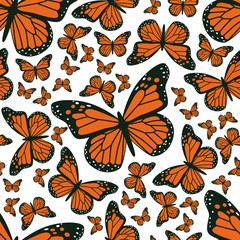 Obraz na płótnie Canvas butterfly seamless pattern