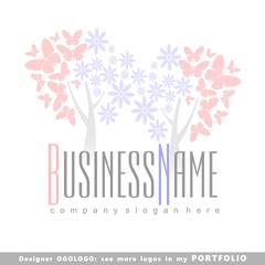 butterfly floral logo (ogologo)