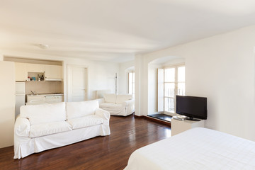 Fototapeta na wymiar Interior, small apartment, room view