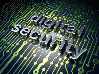 Privacy concept: Digital Security on circuit board background