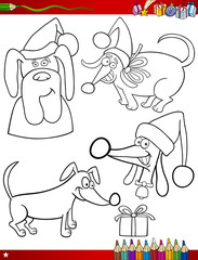 cartoon christmas themes coloring page