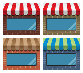 storefront with awning