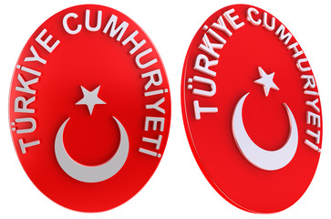 3D Turkish coat of arms