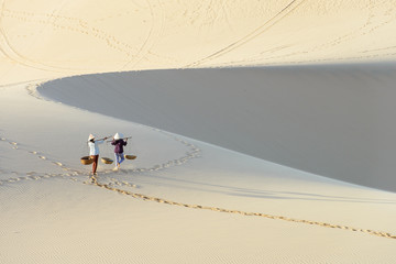 White sand dune in Mui Ne, vietnam