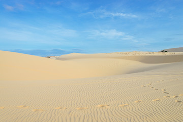 Sand dune and blue sky in Muine, Vietnam