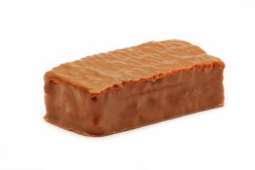 Cake with chocolate isolated on white background