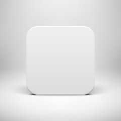 White Technology App Icon Blank Template