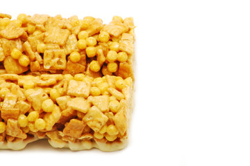 Cereal bars isolated on white background