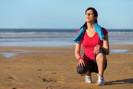 Runner Sweating And Taking A Break