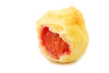 Dumpling with plums isolated on white