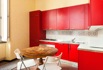 Interior, small apartment, domestic kitchen