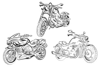 sketch motorcycles