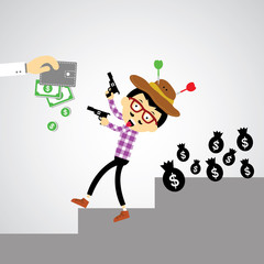 Cowboy vector cartoon