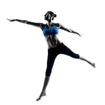 recommend clip art: woman exercising jumping stretching dancing