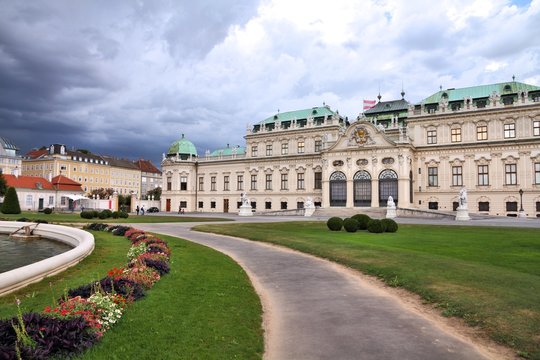 Belvedere Palace in Vienna, Austria - old landmark