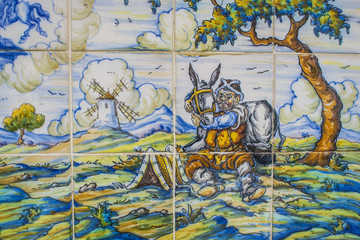 Cerámica del Quijote, azulejos de cerámica Talavera de la Reina