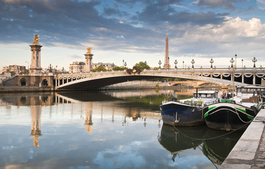 Pont Alexandre III and Eiffel Tower, Paris