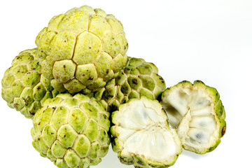 sugar apple isolated on white background