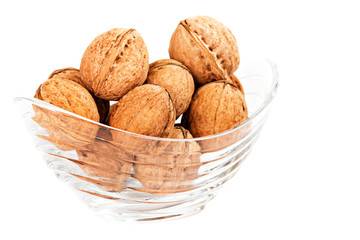 Bowl with a bunch of walnuts