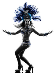 woman samba dancer silhouette