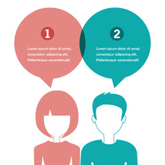 people icons with chat speech bubbles