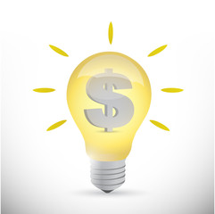 light bulb dollar currency business idea