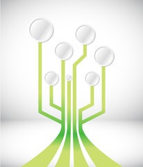 circuit connection network illustration design