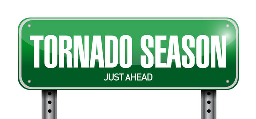 tornado season just ahead road illustration