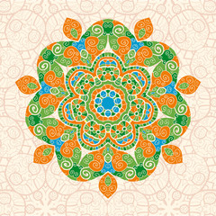 mandala ornament with space for your text. Vector image