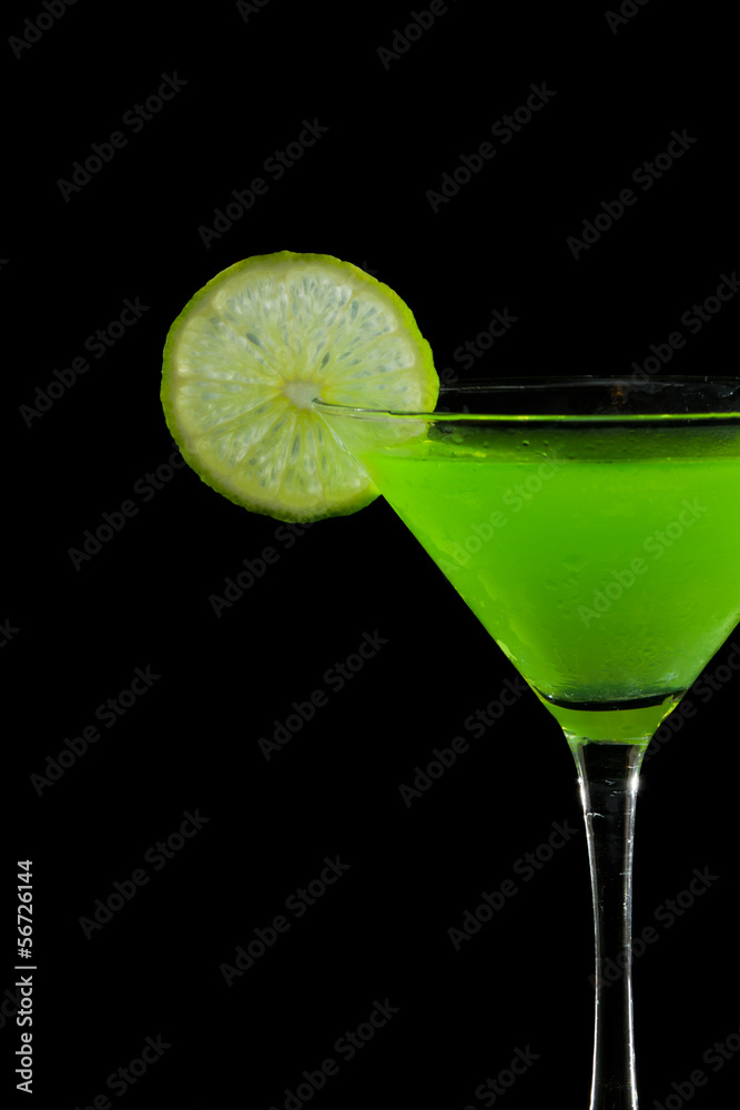 Poster neon green martini