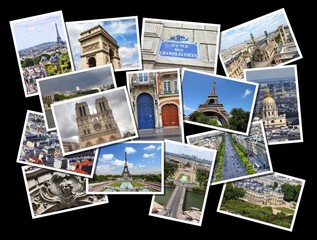 Fototapeta na wymiar Paris Zdjęcia - piękna pocztówka collage