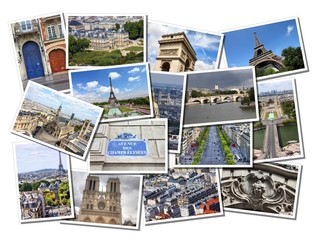 Naklejka premium Paris, France - beautiful postcard collage
