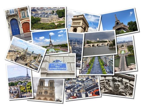 Paris, France - Beautiful Postcard Collage