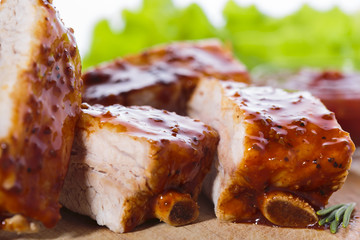 roasted pork ribs