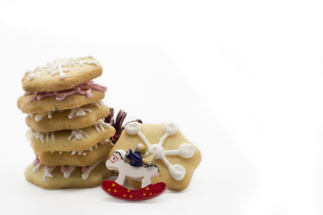Star shape chrismtas gingerbread .isolated in white background