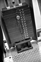 Fototapeta na wymiar Gym Exercise Equipment - Weight Selector