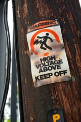 High Voltage-Keep Off Warning Sign