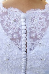 Wedding Dress Detail and Bride