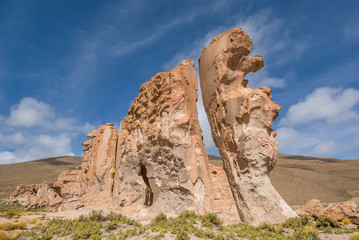 Fototapeta na wymiar Valle de rocas rock formations, Altiplano Bolivia