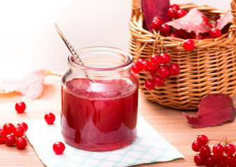Homemade viburnum jam