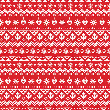 Fototapeta Christmas seamless pattern