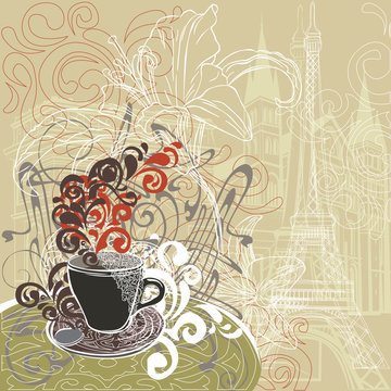 coffee in a Paris cafe