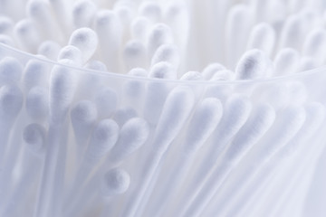 Q tips on white