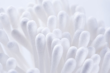Q tips on white